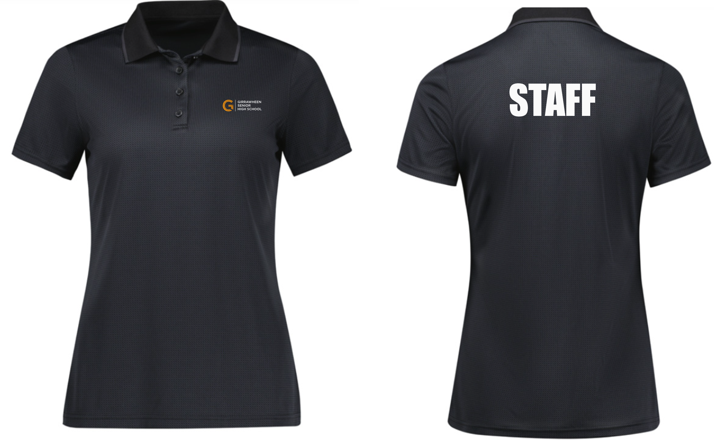 Girrawheen Senior High School Staff Women's Echo Black Polo P412LS