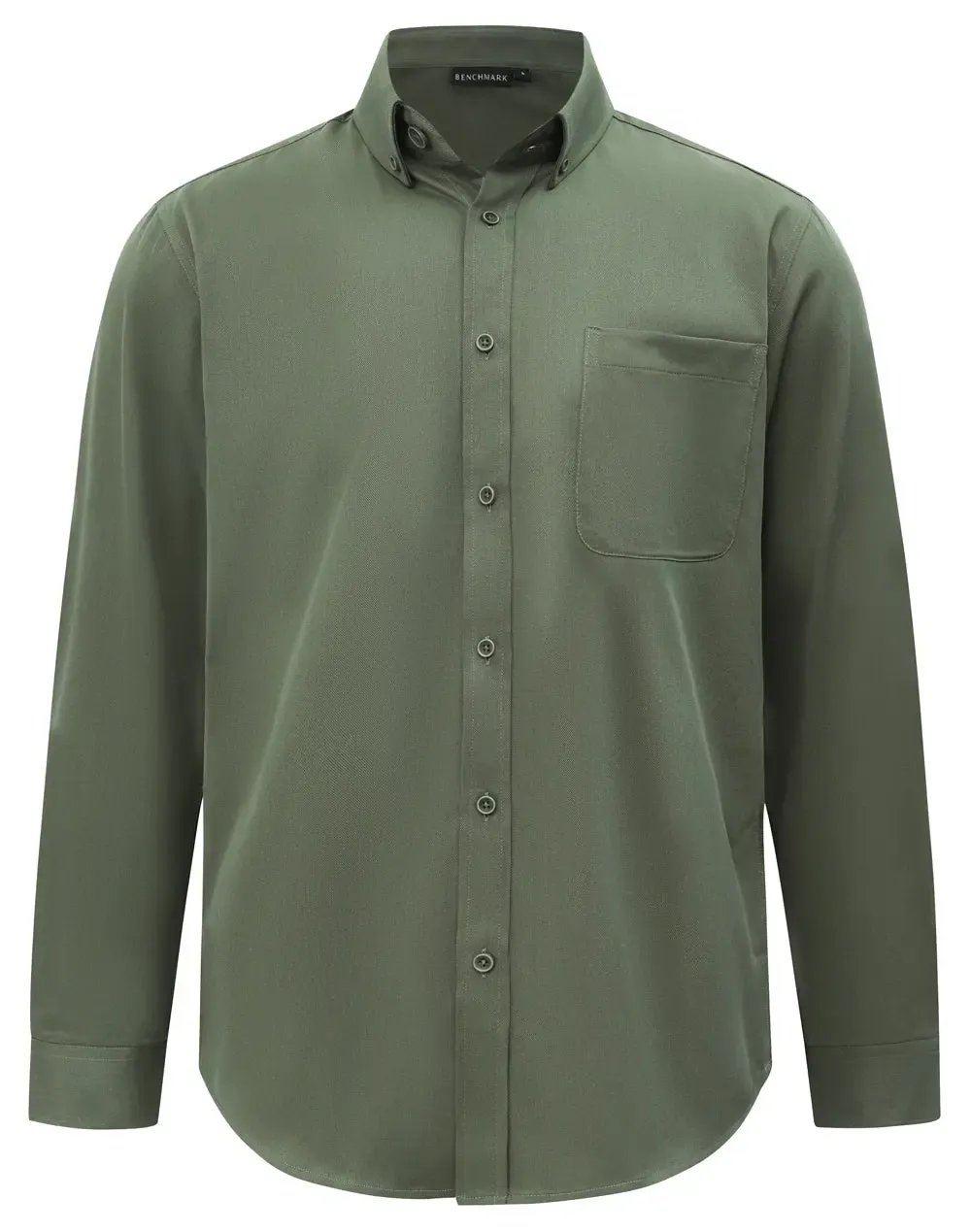 Benchmark Men's Smart Casual Cotton Blend Long Sleeve Shirt M7009L 