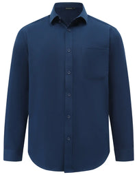 Benchmark Men's Smart Casual Cotton Blend Long Sleeve Shirt M7009L 