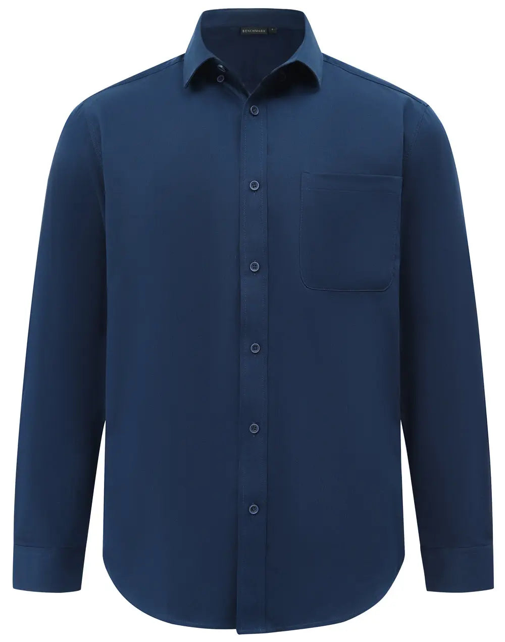 Benchmark Men's Smart Casual Cotton Blend Long Sleeve Shirt M7009L 
