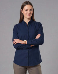 Benchmark Women's Smart Casual Cotton Blend Long Sleeve Shirt M8009L 