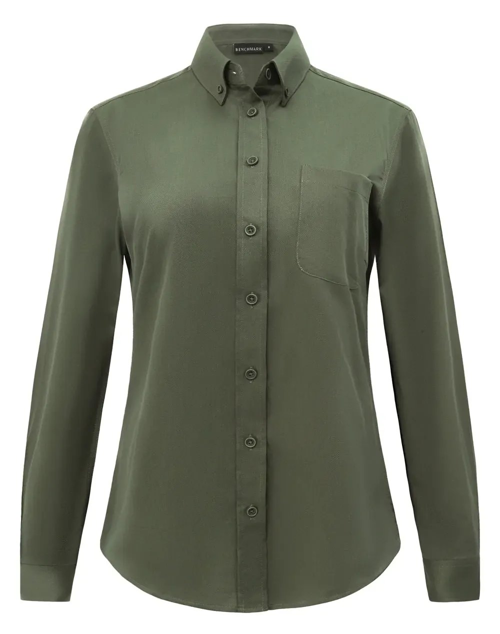 Benchmark Women's Smart Casual Cotton Blend Long Sleeve Shirt M8009L 