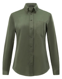 Benchmark Women's Smart Casual Cotton Blend Long Sleeve Shirt M8009L 