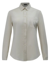 Benchmark Women's Smart Casual Cotton Blend Long Sleeve Shirt M8009L 