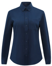 Benchmark Women's Smart Casual Cotton Blend Long Sleeve Shirt M8009L 