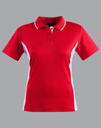 Teammate Polo Shirt Ladies  PS74 Casual Wear Winning Spirit 8 Red/White 