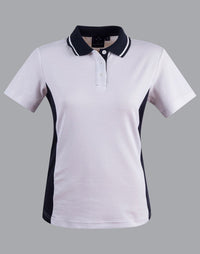 Teammate Polo Shirt Ladies  PS74 Casual Wear Winning Spirit 8 White/Navy 