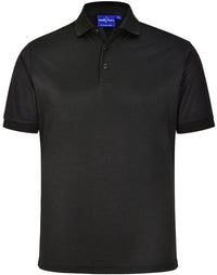 Winning Spirit Men's Sustainable Poly/Cotton Corporate Polo Shirt PS91 Casual Wear Winning Spirit Black XS 