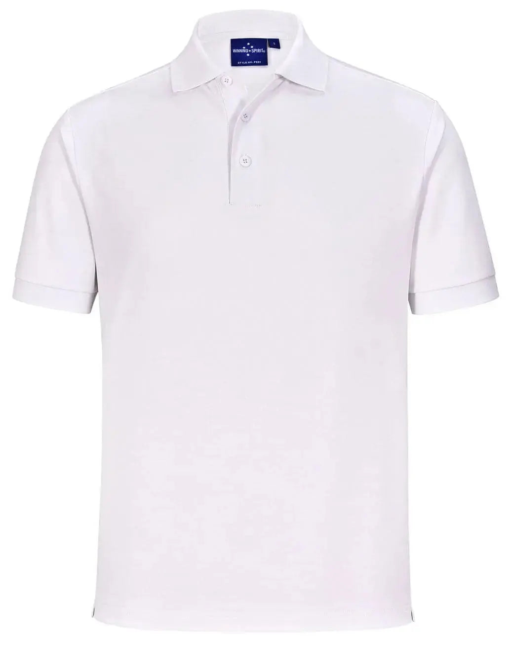 Winning Spirit Men's Sustainable Poly/Cotton Corporate Polo Shirt PS91 Casual Wear Winning Spirit White XS 