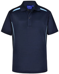 Winning Spirit Kid's Sustainable Poly/Cotton Polo Shirt PS93K Casual Wear Winning Spirit Navy/Sky 4K 