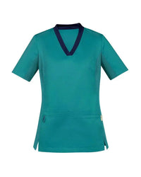 Biz Care Riley Womens V-Neck Scrub Top CST043LS - Simply Scrubs Australia
