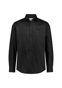 Biz Collection Men’s Fitzroy Classic Fit Long Sleeve Shirt S624M in Black