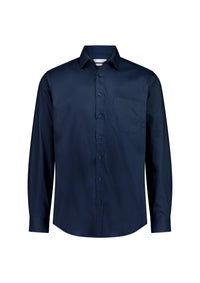 Biz Collection Men’s Fitzroy Classic Fit Long Sleeve Shirt S624M in Navy