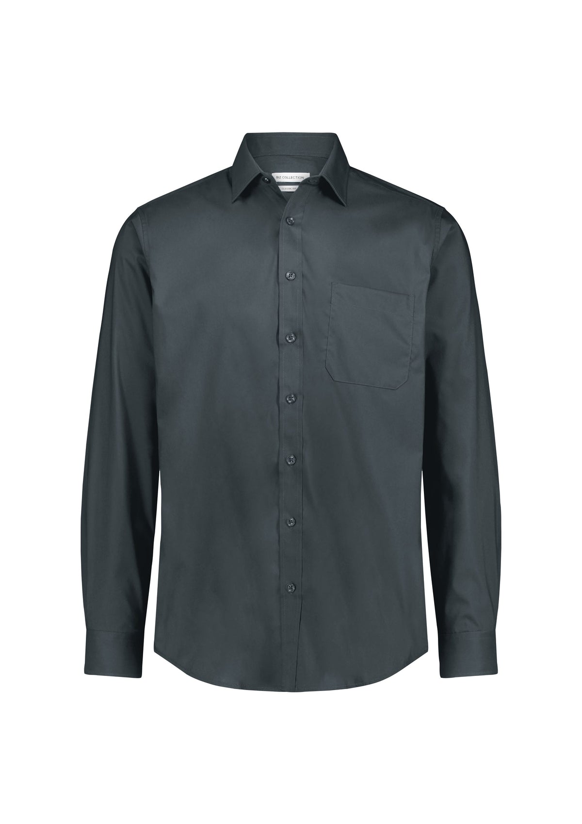 Biz Collection Men’s Fitzroy Classic Fit Long Sleeve Shirt S624M in Slate