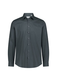 Biz Collection Men’s Fitzroy Slim Fit Long Sleeve Shirt S625M in Slate