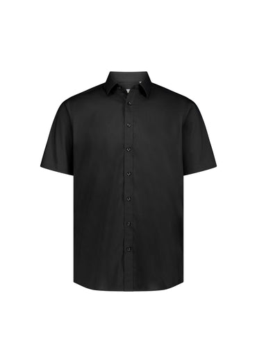 Biz Collection Men’s Fitzroy Classic Fit Short Sleeve Shirt S635M in Black