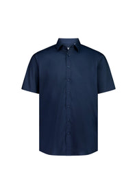 Biz Collection Men’s Fitzroy Classic Fit Short Sleeve Shirt S635M in Navy