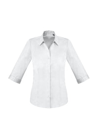 Biz Collection Women’s Monaco 3/4 Sleeve Shirt S770lt in White