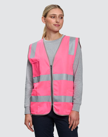 Unisex Hi-Vis Safety Vest with ID & Utility Pockets SW04