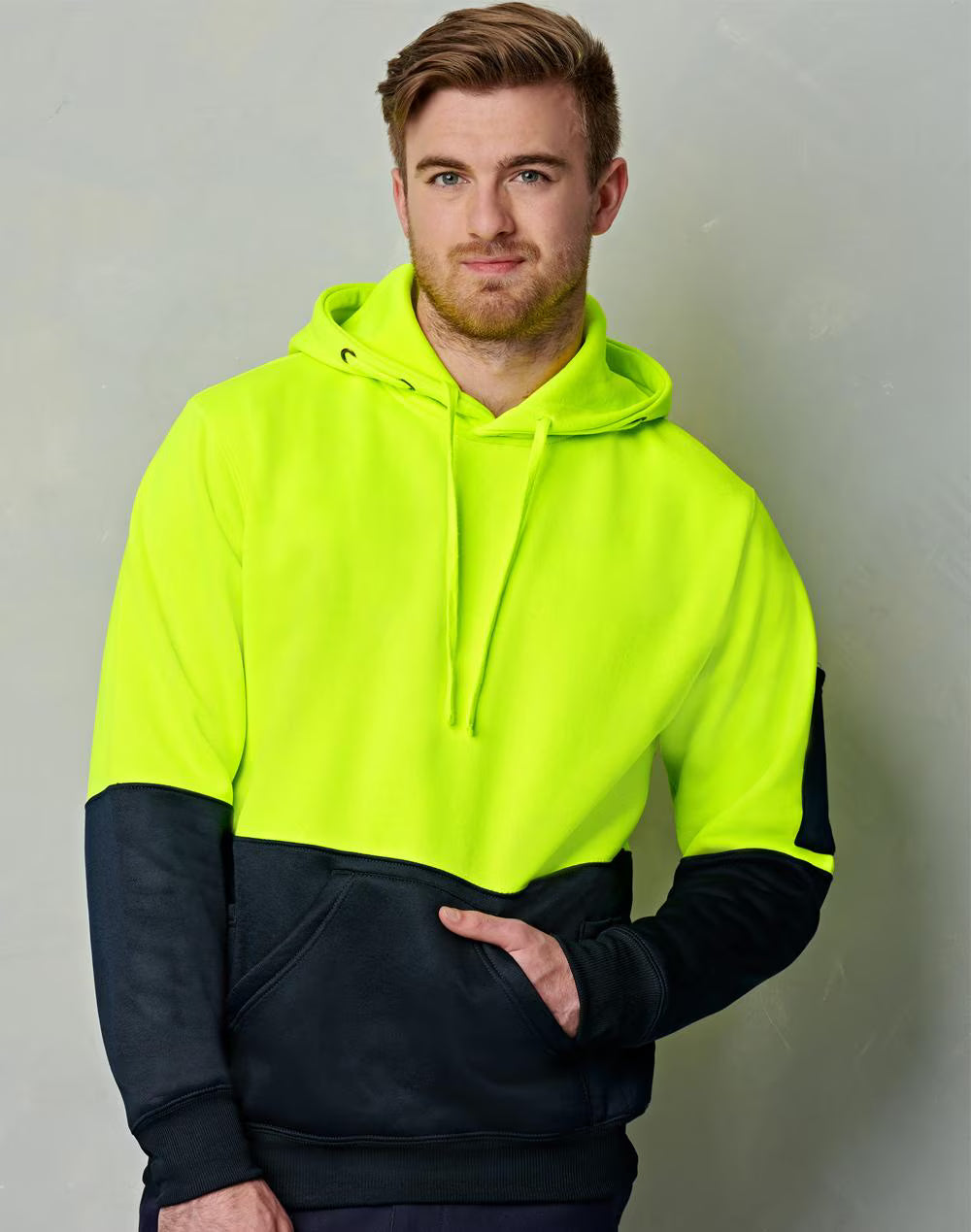 Winning Spirit Unisex Two-Tone Hi-Vis Fleecy Hoodie SW38
