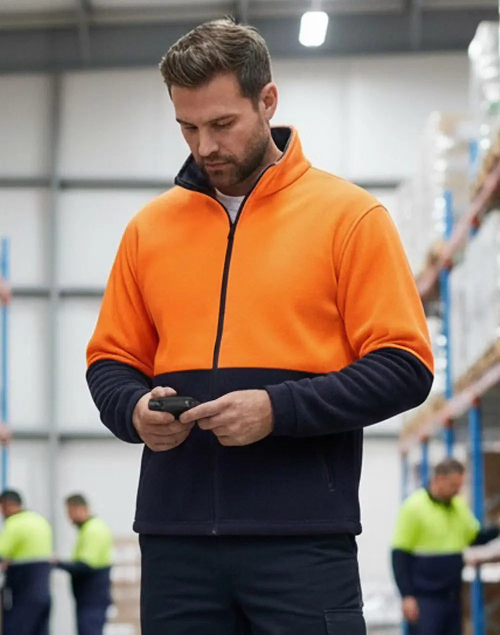 Winning Spirit Hi-Vis Polar Fleece Zip Jacket SW84  Metro Workwear
