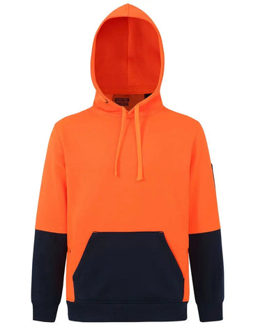 Winning Spirit Water Resistant Fleece Hoodie SW91 in Orange/Navy
