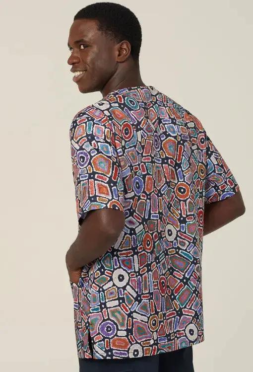 Water Dreaming Unisex Indigenous Scrub Top CATRG9 - Simply Scrubs Australia