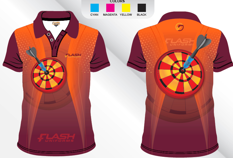 Custom Sublimated Darts Polo Shirt SP40  Sublimation   