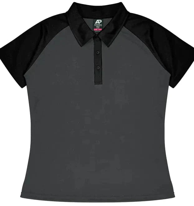 Aussie Pacific Manly Lady Polos 2318  Aussie Pacific CHARCOAL/BLACK 6 