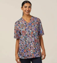 Water Dreaming Indigenous Scrub Top CATRG9 - Simply Scrubs Australia