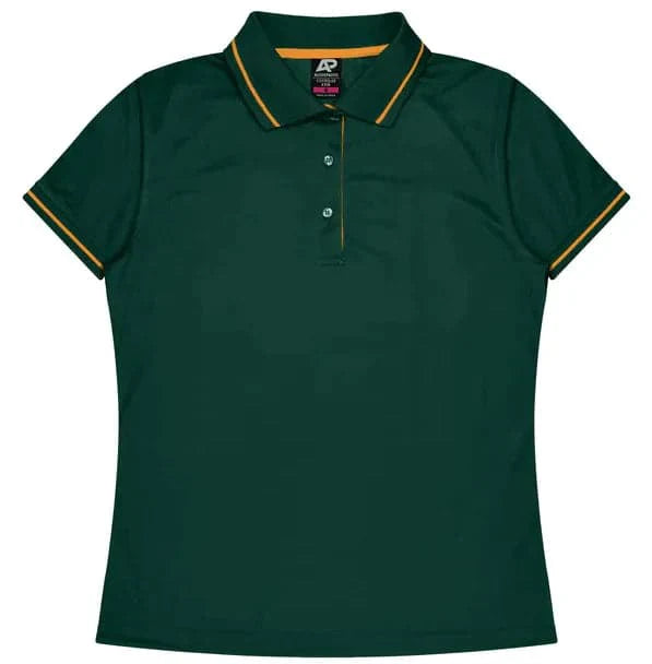 Aussie Pacific Cottesloe Lady Polo Shirt 2319  Aussie Pacific BOTTLE/GOLD 6 