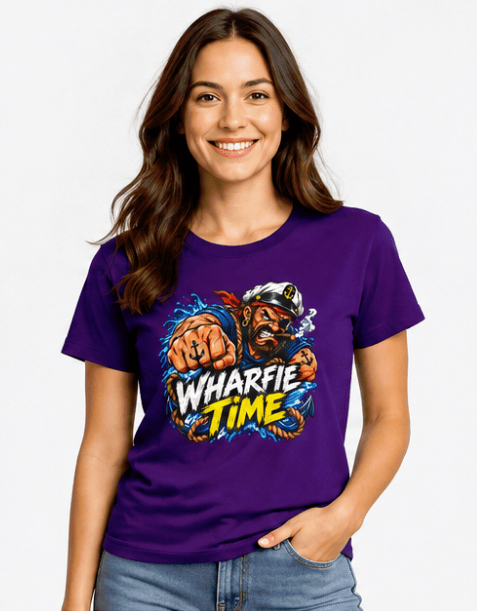 Wharfie Time Printed Cotton T-Shirt