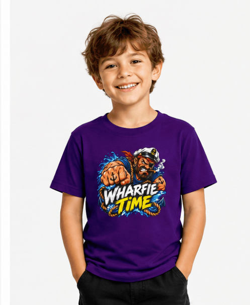 Wharfie Time Printed Cotton T-Shirt