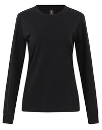 Women's Long Sleeve Premium Cotton Face Tee TS48 