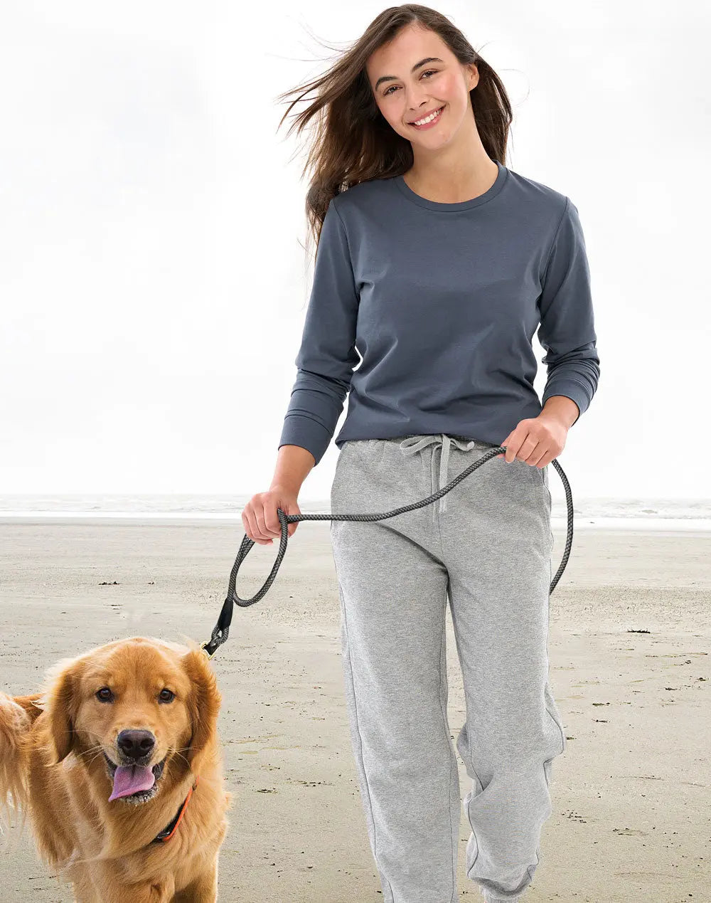Women's Long Sleeve Premium Cotton Face Tee TS48 