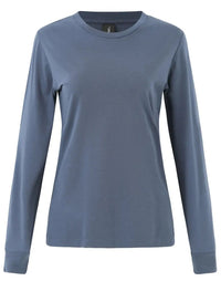 Women's Long Sleeve Premium Cotton Face Tee TS48 