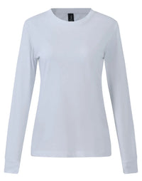 Women's Long Sleeve Premium Cotton Face Tee TS48 
