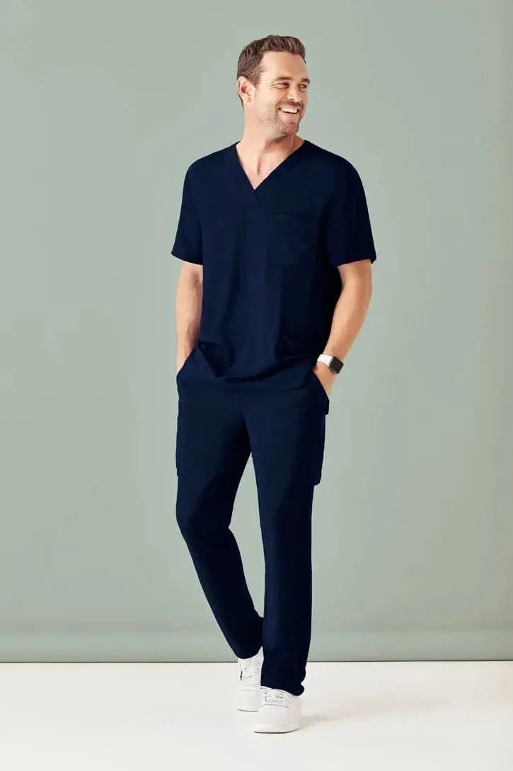 Biz Care Mens Avery V-Neck Nurse Scrub Top CST945MS  Simply Scrubs Australia