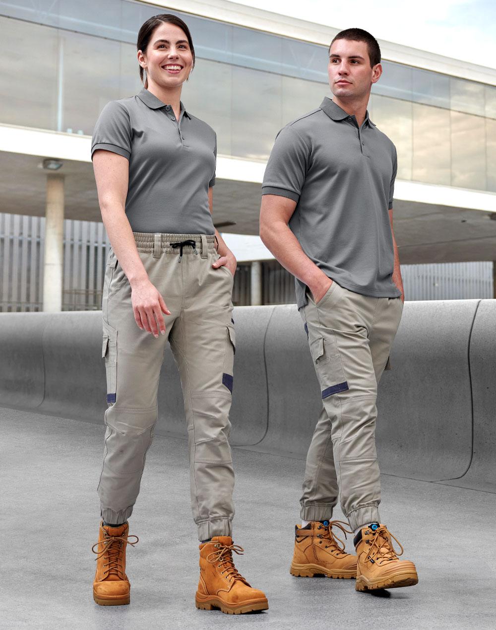Unisex Cotton Stretch Drill Cuffed Work Pants WP28 Work Wear Australian Industrial Wear   