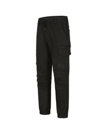 Unisex Cotton Stretch Drill Cuffed Work Pants WP28 Work Wear Australian Industrial Wear 72R Black 