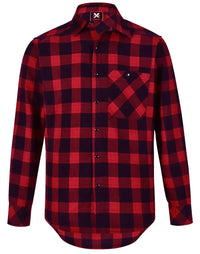 Winning Spirit Unisex Classic Flannel Plaid Shirt WT11 Winning Spirit