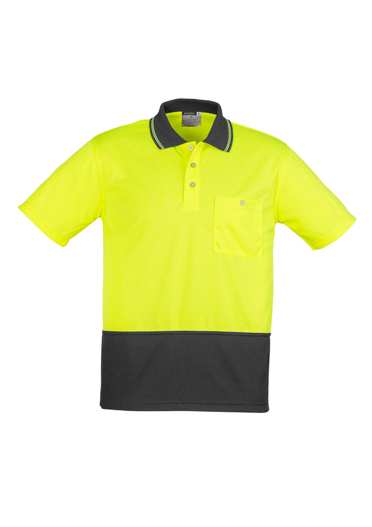 Women's Hi-Vis Polo Shirt in Pink and Navy
