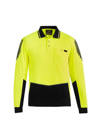 SYZMIK Men's Hi Vis Flux Long Sleeve Polo ZH310 Syzmik