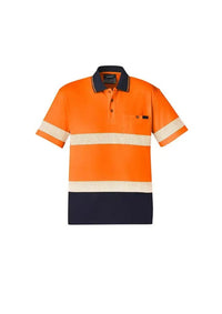 SYZMIK Unisex Hi Vis Segmented Tape Short Sleeve Polo ZH535 Metro Workwear.