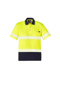SYZMIK Unisex Hi Vis Segmented Tape Short Sleeve Polo ZH535 Metro Workwear.