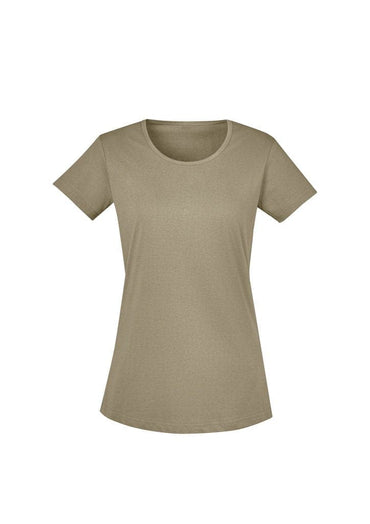 Womens Streetworx Tee Shirt ZH735 Work Wear Syzmik Light Khaki XS 