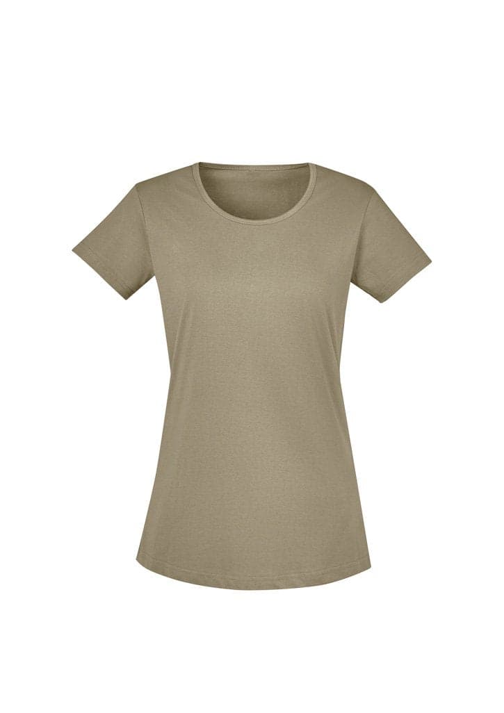 Womens Streetworx Tee Shirt ZH735 Work Wear Syzmik Light Khaki XS 