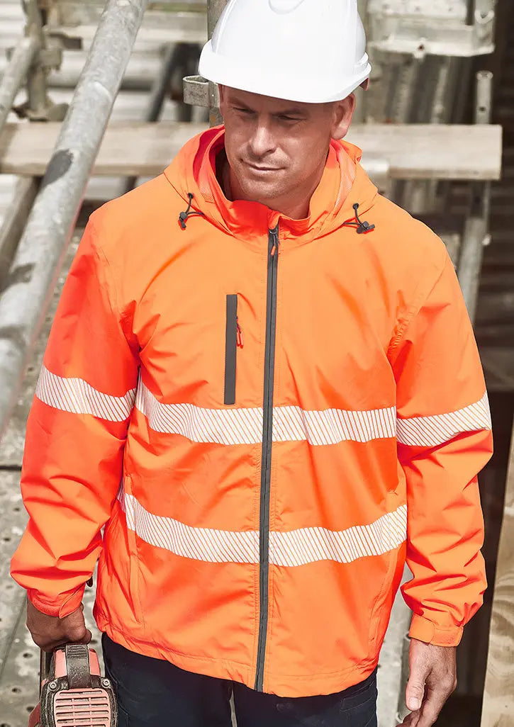 Syzmik Workwear Unisex Super Light Segmented Tape Packable Rain Jacket ZJ560 