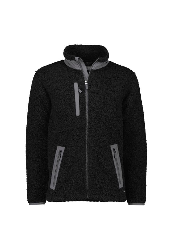 Syzmik Workwear Unisex Streetworx Full Zip Sherpa Fleece ZT285 Work Wear Syzmik Black XXS 