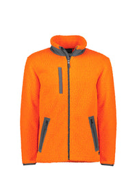 Syzmik Workwear Unisex Streetworx Full Zip Sherpa Fleece ZT285 Work Wear Syzmik Orange XXS 